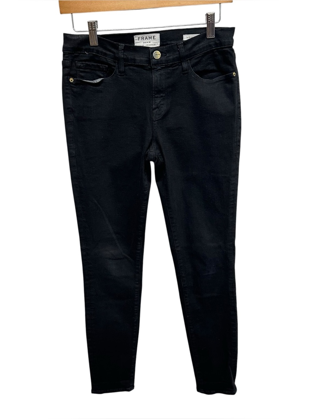 Frame denim Le skinny jeans black womens size 28